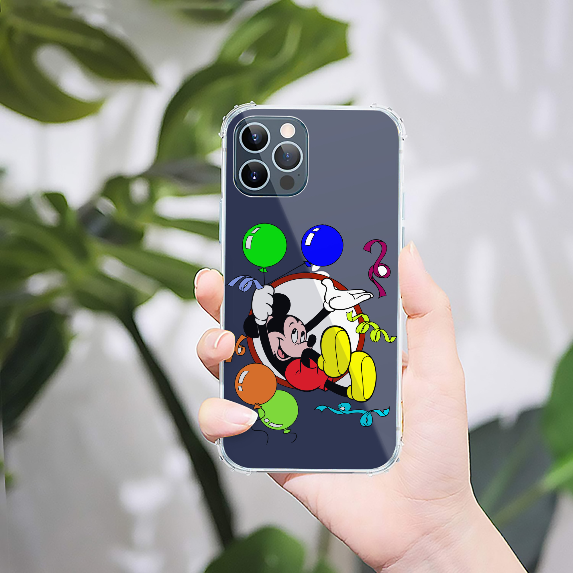 （画像用） ミッキーマウス Mickey Mouse 【iPhone 12シリーズ対応】透明スマホケース（クリアソフトケース）
